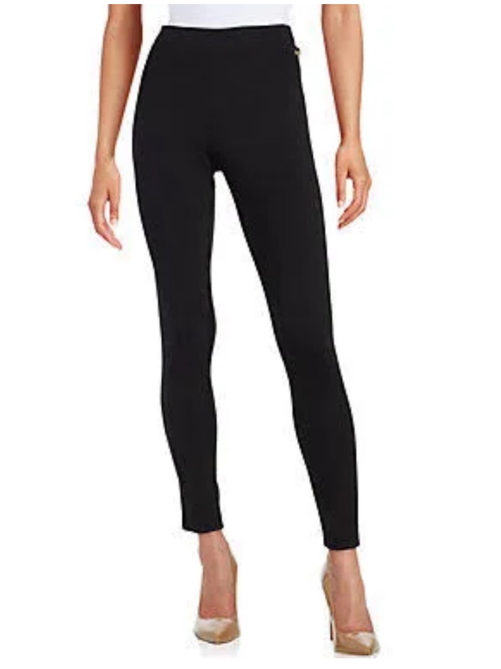 Karl Lagerfeld Black High-Waist Skinny Ponte Leggings